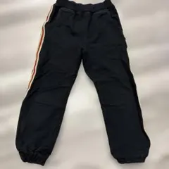 ブランシェス 黒のストライプ入りスウェットパンツ