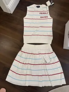パーリーゲイツ♡ノースリ＆スカート♡セットアップ♡ピンク♡花柄♡M