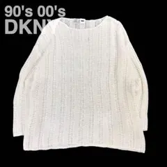 90's 00's DKNY ダナキャラン コットンリネンニット ユニセックスのサムネイル