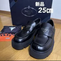 うさぎ様専用 PRADA ブラッシュドレザー ローファー 箱付き - メルカリ