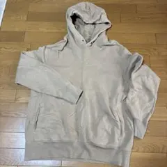 【UNIQLO】ベージュ フード付き スウェットパーカー　サイズXL