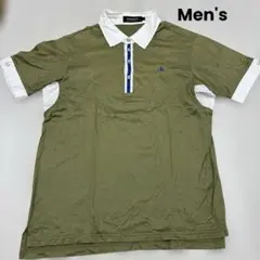 ルコックゴルフ メンズ オリーブグリーン ゴルフポロシャツ L
