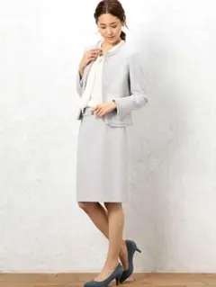 green label relaxing ツイード　セットアップ　コサージュ付き