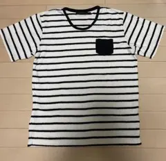 チャオパニック パイル地 ボーダーTシャツ