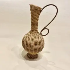 フィリピン製 vintage 天然素材 アートバスケット 民藝 籠バッグ