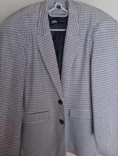 ZARA チェック柄 テーラードジャケット RN 77302