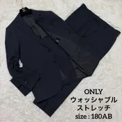 大きいサイズ/洗える/伸縮✨ONLY 洗えるスーツ セットアップ 背抜き グレーのサムネイル