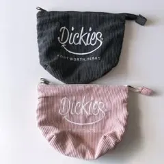 ディッキーズ　ポーチ　2種セット / ピンク ブラック コーデュロイ