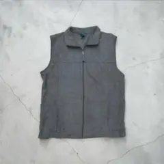 00sL.L.Bean エルエルビーンフリースベスト カーキオリーブロゴ刺繍 L