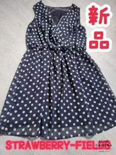 ストロベリーフィールズ　ワンピース　水玉　ドット　チュニック　ノースリーブ