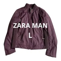 希少✨ZARA MAN バーガンディ ライダース　ジャケット アウター ブルゾン