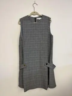 ZARA チェック柄 ノースリーブワンピース S