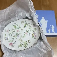 【WEDGWOOD】 SWEETPLUM 花柄 楕円皿 約30cmのサムネイル