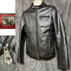 定価41800円 RISE RILY 牛革 肉厚 シングルレザーライダース　黒