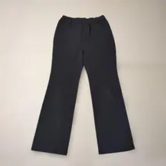 黒 フレアパンツ ゴムウエスト