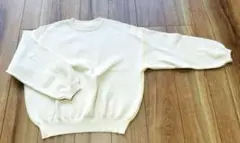 ❤︎❤︎ 最終‼️ニコアンド クリーム色 長袖ニットセーター クルーネック ❤︎❤︎