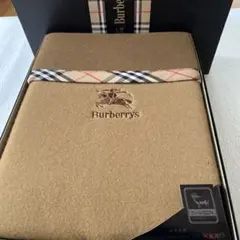 Burberrys ウール100% 純毛毛布 キャメル色