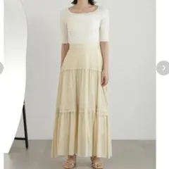 JILL STUART クレープティアードスカート フレア 涼しい ふんわりのサムネイル