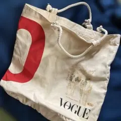 VOGUE アートトートバッグ 赤い数字デザイン　大型