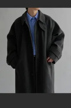 epnok　2WAYステンカラーコート　チャコグレー