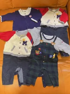 ミキハウス ロンパース4点セット