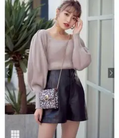 GRL グレイル レザーショートパンツ