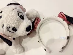 ディズニー　101匹わんちゃん　スパンコール　カチューシャ　ぬいぐるみ　セット