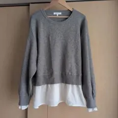 1/16まで✨️✨️GLOBAL WORK グレー レイヤードニット L