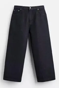 ZARA リラックスフィット ワイドレッグ刺繍ジーンズ 40のサムネイル