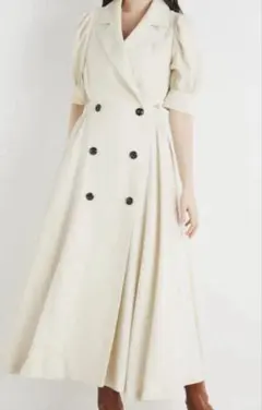 rienda テーラードデザインフレアワンピース