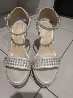 ルブタン38スパンコール付きサンダル