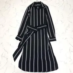 近年⭐️ローレンラルフローレン シャツワンピース Aライン ストライプ ロング