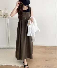 classicalelf ブラウン ギンガムチェック キャミワンピース Mサイズ
