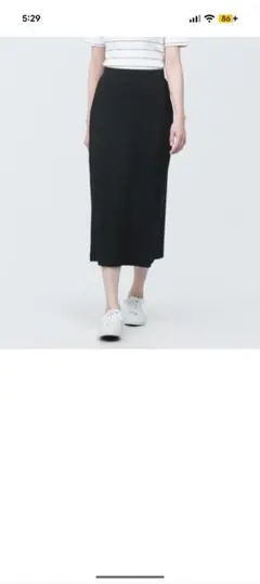 無印良品 リブ編みストレッチスカートのサムネイル