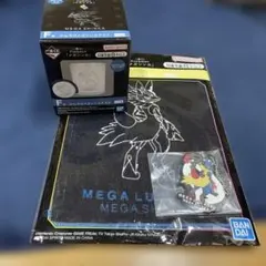 ポケモン一番くじメガルカリオ グラスタオルラバーチャーム3点セット