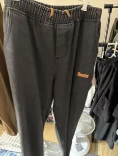 ダークグレー イージーパンツ ゴムウエスト
