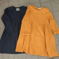 秋色ワンピース　110 cm2枚セット