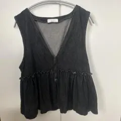 しまむら　linoluce penさんコラボ　デニムベスト