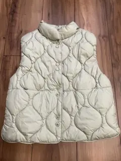 ZARA パフベスト カーキ 110