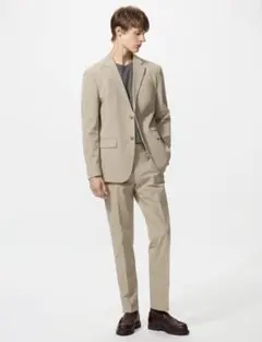 【ジンジャエール様専用】ユニクロ 感動ジャケット パンツ セットアップ ベージュ