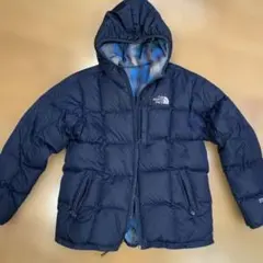 THE NORTH FACE フード付きダウンジャケット ネイビー リバーシブル
