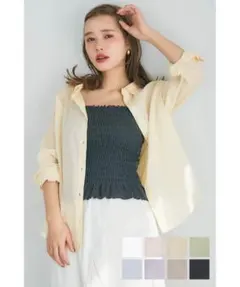 coca ガーゼ ブラウス シャツ シアーブラウス コットン100%