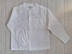 無印良品　シャツ　スタンドカラー 洗いざらしオックス