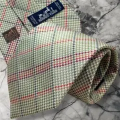 【美品】エルメス ネクタイ マルチカラー ジャガード 千鳥 チェック フランス製のサムネイル