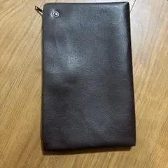 ダークブラウン レザー クラッチバッグ
