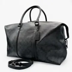 極美品✨コーチ ボストンバッグ 2way シグネチャー PVCレザー ブラック