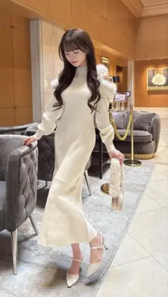 GRL マーメイドニットワンピース