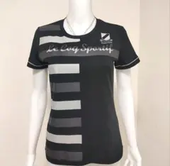 ルコックスポルティフ アシンメトリーボーダー半袖Tシャツ 吸汗速乾