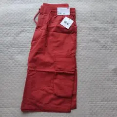 【新品未使用】UNIQLO : C ワイドフィットカーゴハーフパンツオレンジ М