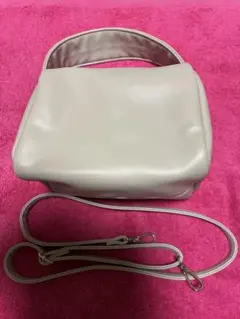 グレージュ　ハンドバッグ ショルダーバッグ 2way